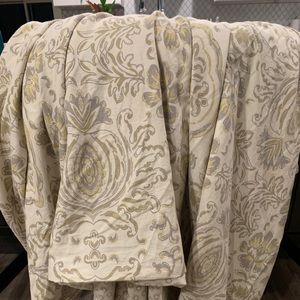 King Duvet Cover, gold, gray, tan